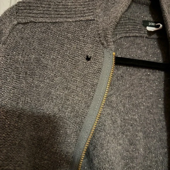 J. Crew Merino Wool Women's Gray Sweater Jacket - Picture 5 of 5